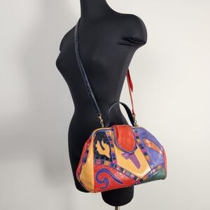 VTG SHARIF leather patchwork handbag